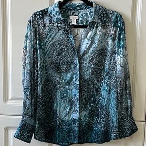 Chico's Blue-Toned Blouse